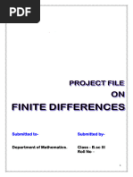 Finite Differences