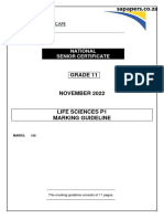 Life Sciences p1 Memo Gr11 Nov2022 - English