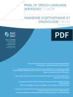 Revue Canadienne D'orthophonie Et Audiologie 2022 Num 46 Vol3