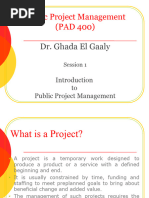 Introduction To Public Project Management