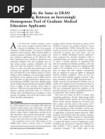 Everyone Looks The Same in ERAS! Differentiating Between An Increasingly Homogenous Pool of Graduate Medical Education Applicants