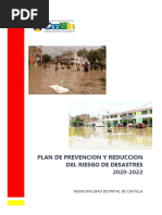 Plan de Prevencion y Reduccion Del Riesgo de Desastres Al 2020 2022 Municipalidad Distrital de Castilla