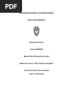 Reporte de Lectura 3 "Ética, Persona y Sociedad"