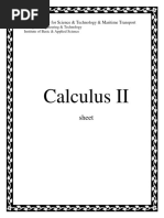 Calculus II - EBA1204 - Sheet