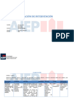 PLANIFICACIÓN DE INTERVENCIÓN-curriculum