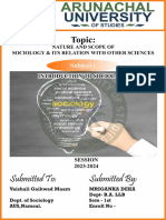 Intorduction To Sociology, Nature Scope Relations