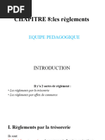 CHAPITRE 8 Reglement Compta FSEG 2018-1