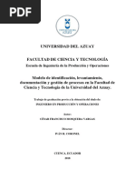 Universidad Del Azuay: Escuela de Ingeniería de La Producción y Operaciones