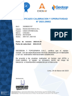 Certificado de Equipo GPS Diferencial