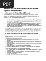 Module 2A Introduction To Motor Based Assessment Handout