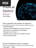 Prueba de Hipotesis de Un Grupo