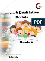 Grade 6 - English - English Qualitative Module