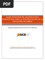 Bases Estándar de Adjudicación Simplificada para La Contratación de La Ejecución de Obras