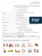 Present Continuous Worksheet