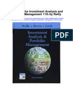 Test Bank For Investment Analysis and Portfolio Management 11th by Reilly