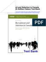 Recruitment and Selection in Canada Canadian 5th Edition Catano Test Bank