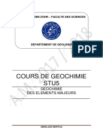 CHAPITRE I GEOCHIMIE DES ELEMENTS MAJEURS (Texte)