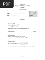 TEST 1. Vectors (P1-P2) (2014)