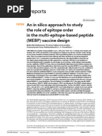 An in Silico Approach To Study The Role of Epitope Order in The Multi Epitope Based Peptide (MEBP) Vaccine Design