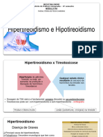 Hipotireoidismo e Hipertireoidismo