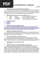 Analog and Digital Meters Assignment 2