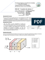 Examen1+Solution Transfert de Chaleur 1