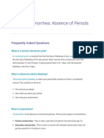 Amenorrhea - Absence of Periods - ACOG