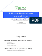 Cours 5 - Aspects Éthiques de La Recherche en Épidémiologie