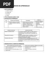 Sesión de Aprendizaje