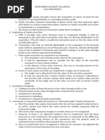 Fa - Investment in Equity Securities - Lecture Notes