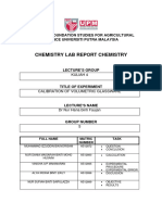 Chemistry Lab Report Chemistry: Centre of Foundation Studies For Agricultural Science Universiti Putra Malaysia