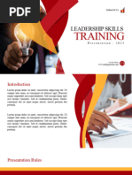 Red and Yellow Modern Leadership Skills Training Presentation