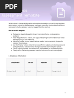 Training Needs Analysis Template