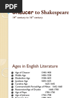 Chaucer To Shakespeare-Ugc