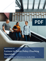 Lecturer in Public Policy - PD