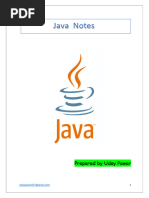 Java Notes by Uday