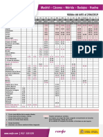 Horarios Madrid Extremadura 6 05 Al 2 06 19