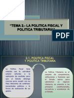 Política Fiscal y Política Tributaria