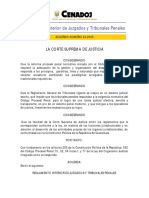 Reglamento Interior de Juzgados y Tribunales Penales