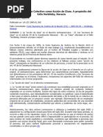 El Habeas Corpus Colectivo Como Acción de Clase. A Propósito Del Fallo Verbitsky, Horacio