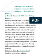 Answering Techniques For SPM 2010 Biology Paper 3