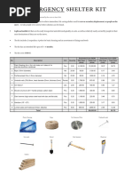 Sheltercccm Sector Emergency Shelter Kit 1