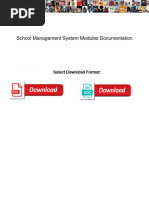 School Management System Modules Documentation