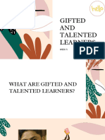 Gifted and Talented Learners