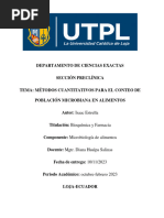 Métodos Cuantitativos para El Conteo de Población Microbiana en Alimentos
