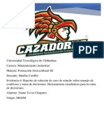 Evidencia 4 Reporte de Solución de Caso de Estudio Sobre Manejo de Conflictos y Toma de Decisiones.