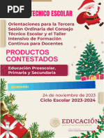 Productos Contestados CTE 3ra Sesión 2023