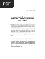 La Caracterización de Jesús en Las Notas Del Narrador y Su Papel en El Relato Del Cuarto Evangelio