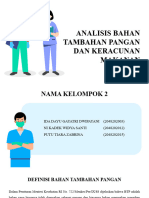 Analisis Bahan Tambahan Pangan Dan Keracunan Makanan - Kelompok 2 - Toksikologi Klinik