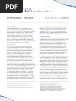 Position Statement Transgender Health PES